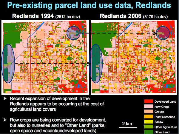 Pre-existing parcel land use data, Redlands