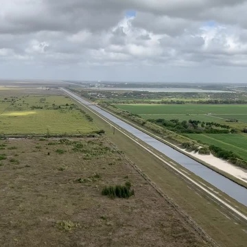 Aerial view of Taylor Slough and the L31 canal