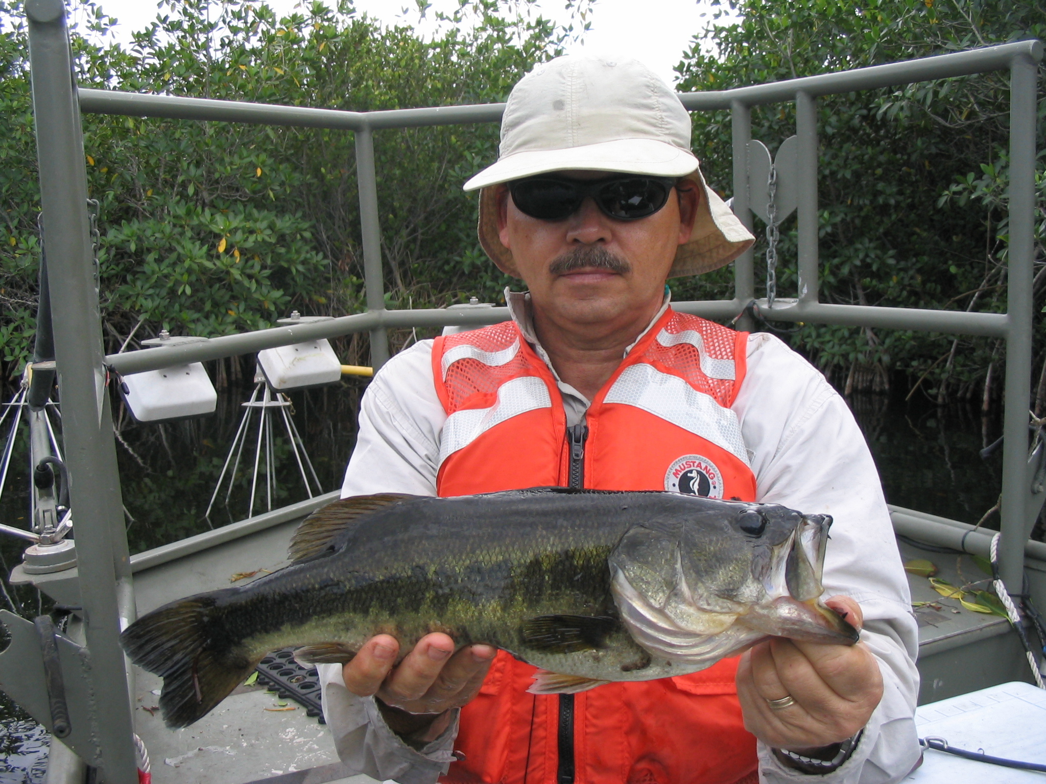 Bill Loftus with a bass at Rookery Branch 